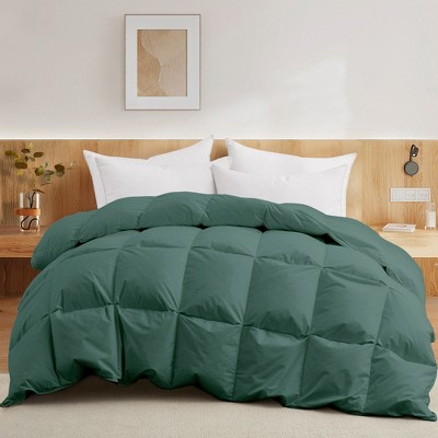 Peace Nest All Season White Goose Feather and Down Comforter with Soft Cotton Cover