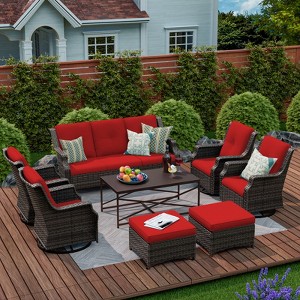 UPTIOT 8-Piece Outdoor Patio Conversation Set - 1 of 4
