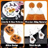 Halloween Glitter Earring Set - 9 Pairs Mixed Styles with Pumpkin, Bat & Ghost, Sparkly Acrylic Party Jewelry - 3 of 4