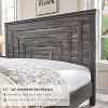 SinCiDo Farmhouse King-Sized Bed Frame 54" Headboard with 2 Large Drawers, Supported By Wooden Strips, No Spring Mattress Required, Noise Free - 4 of 4