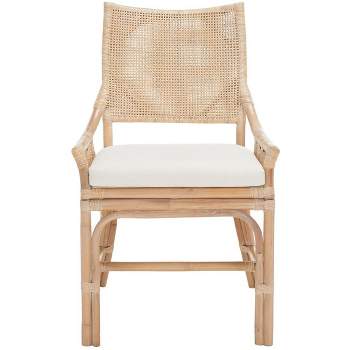 Donatella Rattan Chair - Natural White Wash - Safavieh.