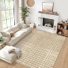 Modern Abstract Area Rug, Machine Washable Low-Pile Non-Slip Shaggy Accent Carpet, Fade-Resistant Rug for Bedroom, Living Room - 3 of 4