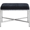 Meridian Furniture,Valley Chenille Fabric Bench - 3 of 4