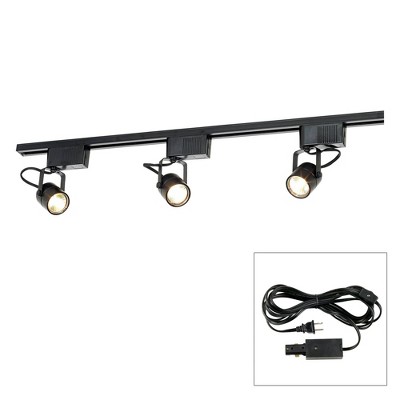 Pro Track® Black 150 Watt 3-Light LV Track Kit - Plug In