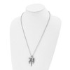 Black Bow Jewelry Stainless Steel Polished Gothic Cross Necklace 24 Inch - 3 of 4