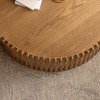 NicBex Set of 2 Nesting Cylinder Coffee Tables Vertical Textured Embossed Design for Living Room, Office, Dining - 3 of 4