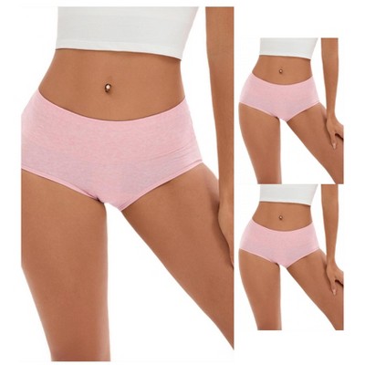 INSPIRE CHIC 3 Pcs Women's Plus Size High Waist Tummy Control Briefs Butt Lifter Control Panties