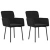 vidaXL Dining Chairs 2 pcs Black Velvet - 2 of 4