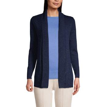 Lands' End Women's Cotton Modal Shawl Collar Cardigan Sweater
