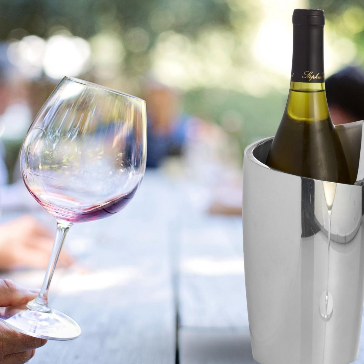 Nambé Spiral Wines Chiller – (4.5" x 8.5") Contemporary Alloy Cooler with Artistic Sculptural Design – Functional Barware - thumbnail 6