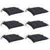 vidaXL Chair Cushions 6 pcs Black 15.7"x15.7"x2.8" Oxford Fabric - 3 of 4