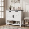 Entryway Table with 2-Door Cabinet & 2 Drawers,35.4''Farmhouse Console Table with Storage Shelf, Rustic Sofa Table Behind Couch Buffet Sideboard - 2 of 4