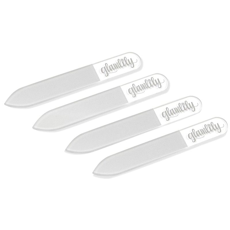 Glamlily 4 Pack Nano Crystal Glass Nail File with Case, Manicure & Pedicure for Nails, Fingernail Care Accessories, 4 of 9