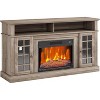 Acekool 58" Farmhouse TV Stand with Built-in Fireplace Heater - Media Console with Shelves for Living Room & Bedroom - 2 of 4