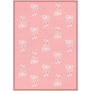 Nourison Washable Imagination Ballet Non Skid Woven Area Rug Pink - 1 of 4