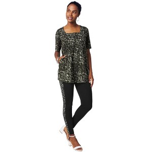 Jessica London Everyday Stretch Cotton Legging - 1 of 4