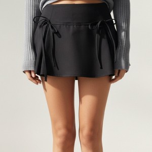 Anna-Kaci Women's Side-Tie Pleated Athletic Skort with Built-In Shorts and Smooth Stretch Fabric for Active Everyday Comfort - 1 of 4