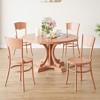 SEVOBAL Office Dining Chair Set of 2 High Back Wooden Chair Accent Chair Sturdy Task Chairs for Banquet Kitchen Living Room, Brown, 18.1"*19.7"*35" - 4 of 4