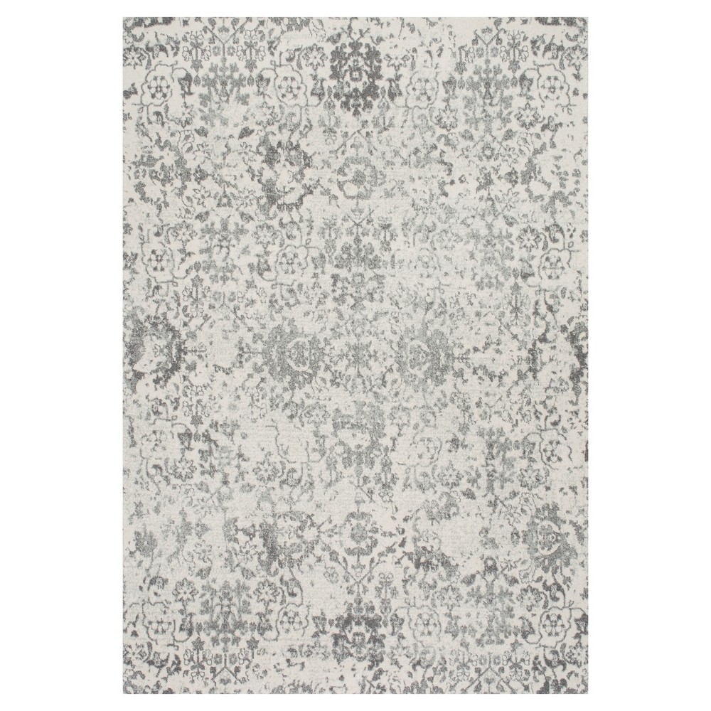 5'x7'5in Floral Damask Rosemary Area Rug Gray - nuLOOM