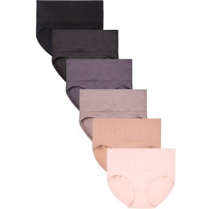 PACK OF 6 SOFRA WOMEN'S SEAMLESS TEXTURED BAND GIRDLE (GL7340S1) - 1 of 4