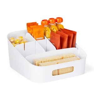 YouCopia ShelfBin Snack Organizer: Freestanding BPA-Free Pantry Storage with Multi-Compartments, White - 1 of 4