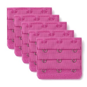 Allegra K Women's 3 Hook 3 Row Stretchy Bra Strap Extenders Hooks Bra Band - 1 of 4