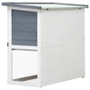 vidaXL Outdoor Rabbit Hutch 1 Door Gray Wood - 4 of 4