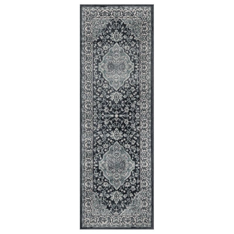 Traditional Medallion Indoor Runner or Area Rug by Blue Nile Mills, 1 of 6