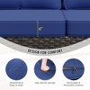 YARDSIGHT Outdoor Patio Furniture,3-Seat Wicker Sofa with Waterproof Cover & Anti-Slip Cushions - 2 of 4