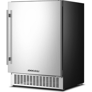 24-inch fridge,180 Cans,304 Stainless Steel Door,LED light,Adjustable shelves,Quiet Compressor,Smart digital control cooler,Automatic defrosting - 1 of 4