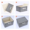 REGALWOVEN Collapsible Fabric Storage Bin with Lid and Handle for Shelves Closet 2 Pcs - 3 of 4