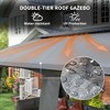 10' x 20' Patio Gazebo, Outdoor Gazebo Canopy Shelter with Netting, Vented Roof for Garden - 4 of 4