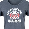 Women's - Instant Message - Clown School Alum Graphic T-shirt Dress - 2 of 4