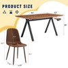 GDFStudio Hobson Modern 5 Pieces Wood and Faux Leather Upholstered Dining Table Set - 3 of 4