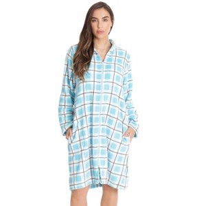 Just Love Plush Zipper Lounger Short Robe - 1 of 3