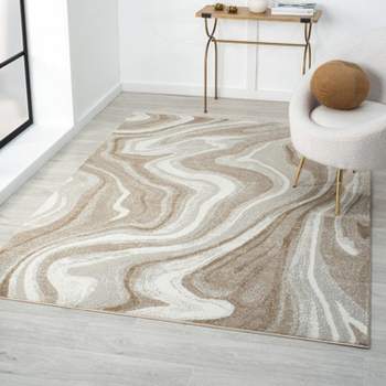 Luxe Weavers Marble Patterned Abstract Swirl Area Rug