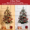 Pre-Lit Artificial Mini Christmas Tree,3FT Small Flocked Christmas Tree ,8 Lighting Modes,Timer Function,Tabletop Xmas Tree - 4 of 4