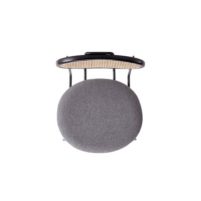 Jardin Black and Grey Ash Wood Dining Chairs with Cushions - Set of 2