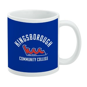 Kingsborough Community College the Wave Logo Ceramic Coffee Mug Novelty Gift Mugs for Coffee Tea and Hot Drinks 11oz White - 1 of 4