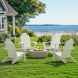 Arceso Adirondack Chairs with Cup Holder, 300lbs Weather Resistant - 1 of 4