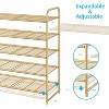 Simple Trending 5-Tier Stackable Shoe Rack Golden Yellow - 3 of 4