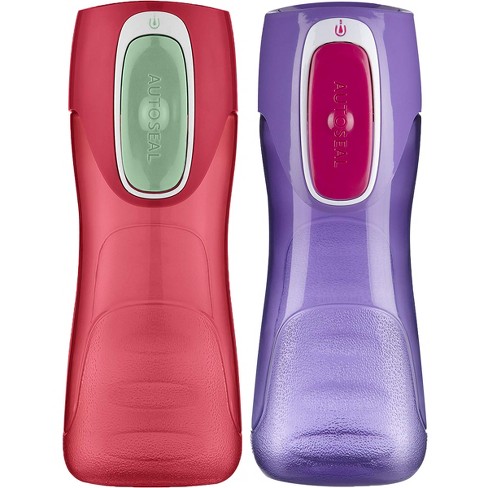 Kids Autospout Water Bottle 2 Pack Purple & Green - 14 oz. (Contigo)