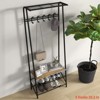 5/10 hooksHall Trees Entryway Bench with Storage, Multifunctional Hallway Organizer, Wood Look Accent Furniture w/ Metal Frame - 4 of 4
