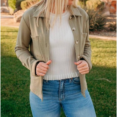 Women's Crop Shacket - Hem & Thread