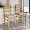 Racxily Scandinavian Dining Chairs, Set of 2 Upholstered Wooden Chairs with Horizontal Back for Dining & Living Room - 2 of 4