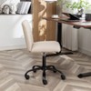 Dolonm 17.5-21.25 in. H Beige Masar Fabric Swivel Adjustable Height Office Chair, Ergonomic Dining Chair, Task Chair for Home & Office - 3 of 4