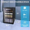 ZAFRO 24 Bottle Wine Cooler/Cabinet Beverage Refrigerator ,Clear Glass Door Bar Fridge Adjust Temp Control Freestanding, 2.4 Cu. ft - 3 of 4
