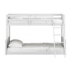 Twin Over Full Capri Wood Kids' Bunk Bed White - Hillsdale Furniture: Modern Loft, Built-In Guard Rails, Hardwood Frame - 2 of 4