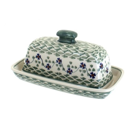 Blue Rose Polish Pottery M074 Manufaktura Butter DIsh