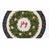 Earth Rugs Decorative Holiday Wreath Printed Round Trivet 10" Farmhouse Kitchen Accent - 2 of 3